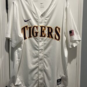 Nike White Dri-FIT LSU Baseball Jersey
